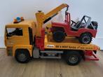 Bruder 2750 MAN takelwagen met Jeep 1:16  Afmeting: 49.5 x 1, Kinderen en Baby's, Speelgoed | Speelgoedvoertuigen, Gebruikt, Ophalen of Verzenden