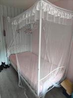 Hemelbed, 90 cm, Eenpersoons, Wit, Ophalen of Verzenden