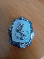 Zilveren antieke grote jachtbroche met grote agaat Duitsland, Ophalen of Verzenden, Zilver, Broche, Met edelsteen