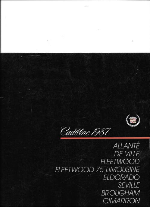 CADILLAC 1987, Boeken, Auto's | Folders en Tijdschriften, Zo goed als nieuw, Overige merken, Ophalen of Verzenden