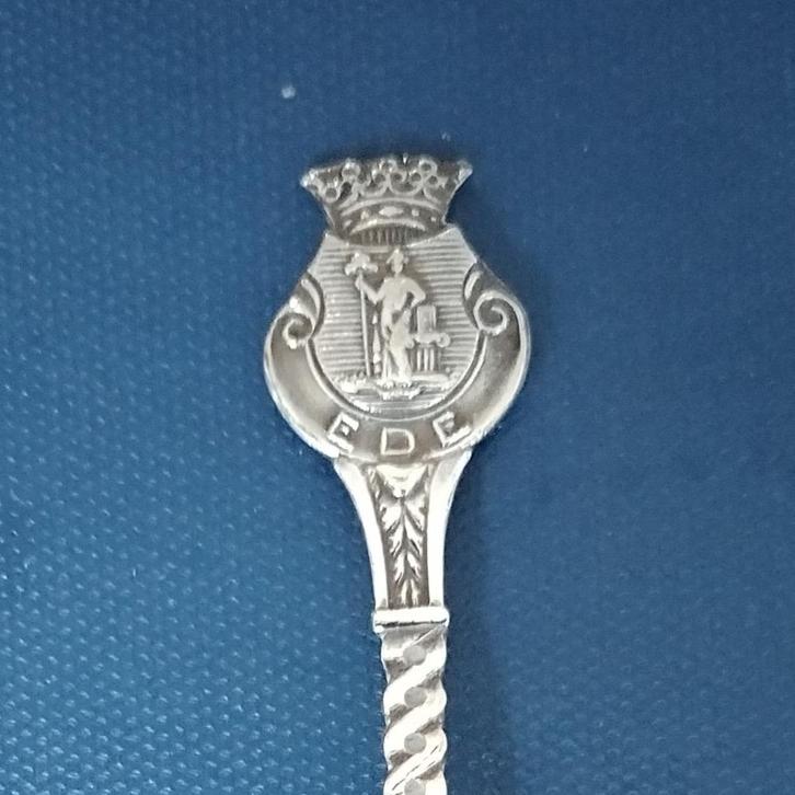 verzilverd lepeltje wapen Ede (JS Zn), Antiek en Kunst, Antiek | Bestek, Ophalen of Verzenden