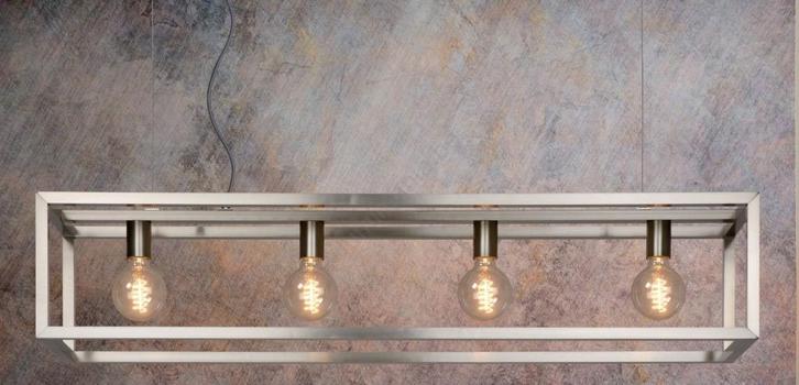 Lucide Oris Hanglamp Mat chroom, Huis en Inrichting, Lampen | Hanglampen, Zo goed als nieuw, Minder dan 50 cm, Metaal, Ophalen of Verzenden