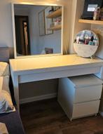 Kaptafel met spiegel., Huis en Inrichting, Ophalen of Verzenden, Zo goed als nieuw, 50 tot 100 cm, Minder dan 100 cm