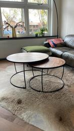 Salontafels (mango hout) - set van 2, Ophalen, 50 tot 100 cm, Rond, Zo goed als nieuw