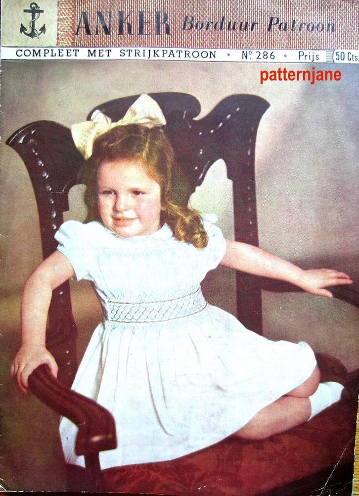 Naaien: en smocken - patroon jurkje anker smockwerk nr 286, Hobby en Vrije tijd, Kledingpatronen, Zo goed als nieuw, Overige typen