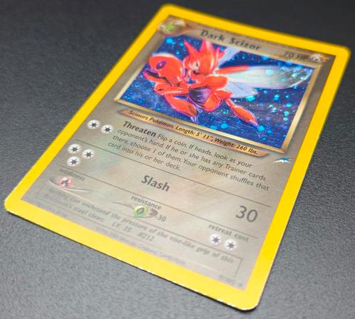 Pokémon Kaart Neo Destiny Dark Scizor 9/105 NDE 9 Holo, Hobby en Vrije tijd, Verzamelkaartspellen | Pokémon, Zo goed als nieuw