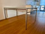 Eettafel RVS en crepi gehard glas modern design, Huis en Inrichting, Tafels | Eettafels, Ophalen, 50 tot 100 cm, 150 tot 200 cm