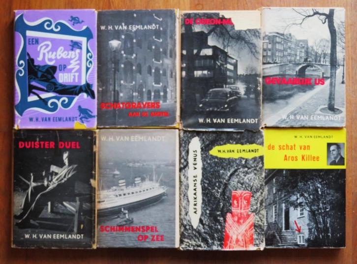 Nog 5x W.H. van Eemlandt ( 1e druk met stofomslag ), Boeken, Detectives, Gelezen, Ophalen of Verzenden
