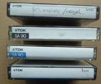 4x TDK cassettebandjes SA-90 (QC3-12), Cd's en Dvd's, Cassettebandjes, 2 t/m 25 bandjes, Gebruikt, Ophalen of Verzenden