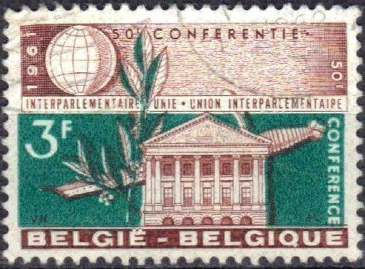 Belgie 1961 - Yvert/OBP 1191 - Interparlementaire Unie (ST), Postzegels en Munten, Postzegels | Europa | België, Gestempeld, Verzenden