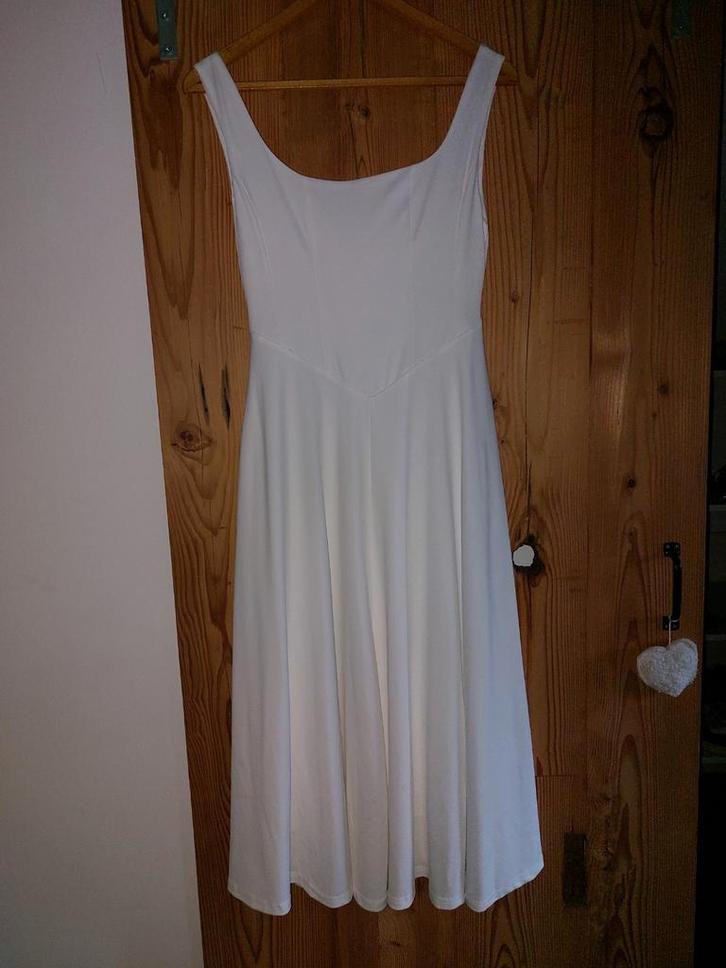 Jurk, Kleding | Dames, Gelegenheidskleding, Zo goed als nieuw, Overige typen, Maat 46/48 (XL) of groter, Wit, Ophalen of Verzenden
