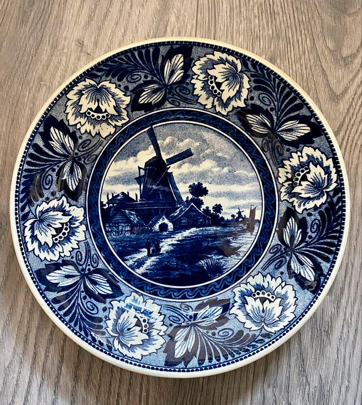 Delfts Blauw Bord - Molen Voorstelling, Antiek en Kunst, Antiek | Wandborden en Tegels, Ophalen of Verzenden