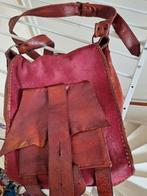 Bordeauxrood leren tas ibiza boho style, Ophalen of Verzenden