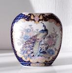 PRACHTIGE VINTAGE JAPANSE porseleinen vaas met pauwen, Ophalen of Verzenden