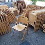 Partij houten klapstoelen - bruiloften evenementen horeca, Gebruikt, Bruin, Vintage, Ophalen of Verzenden