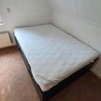 Ikea bed 140x200 incl matras en beddengoed, Ophalen, Zwart, Tweepersoons, 140 cm