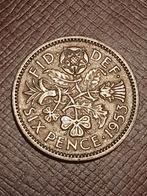 6 Pence 1953, Postzegels en Munten, Ophalen of Verzenden, Overige landen, Losse munt