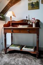 Engelse mahoniehouten schrijftafel wandtafel, Ophalen