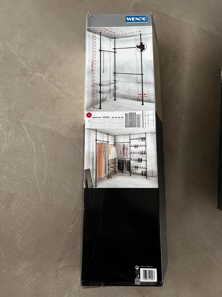 Wenko telescopisch systeem zwart, Kleding | Dames, Kledingrekken, Zo goed als nieuw, Ophalen