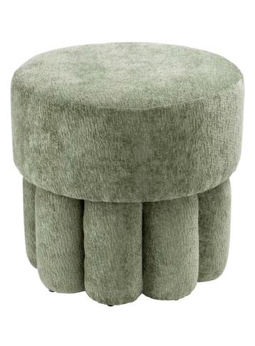 KARWEI Poef Okki vintage groen polyester stof beschikbaar voor biedingen