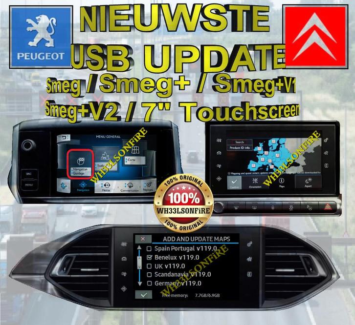 Peugeot / Citroen USB Europa update, Computers en Software, Navigatiesoftware, Zo goed als nieuw, Update, West-Europa, Ophalen of Verzenden