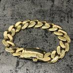 14k gouden cuban armband dik schakel, Ophalen of Verzenden