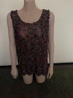 Lange top van Ien & Jan, blauw/rood/grijs, maat 40/42, Maat 38/40 (M), Zonder mouw, Gedragen, Ien&Jan