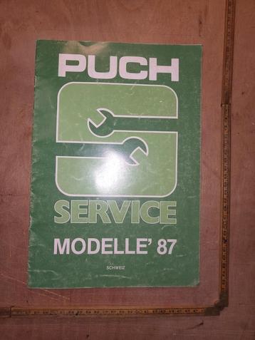 Puch Service documentatie modellen 1987 beschikbaar voor biedingen