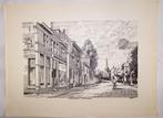 Antieke prent Dorpsstraat-Zoetermeer. 40x30cm. Izgs., Antiek en Kunst, Ophalen of Verzenden