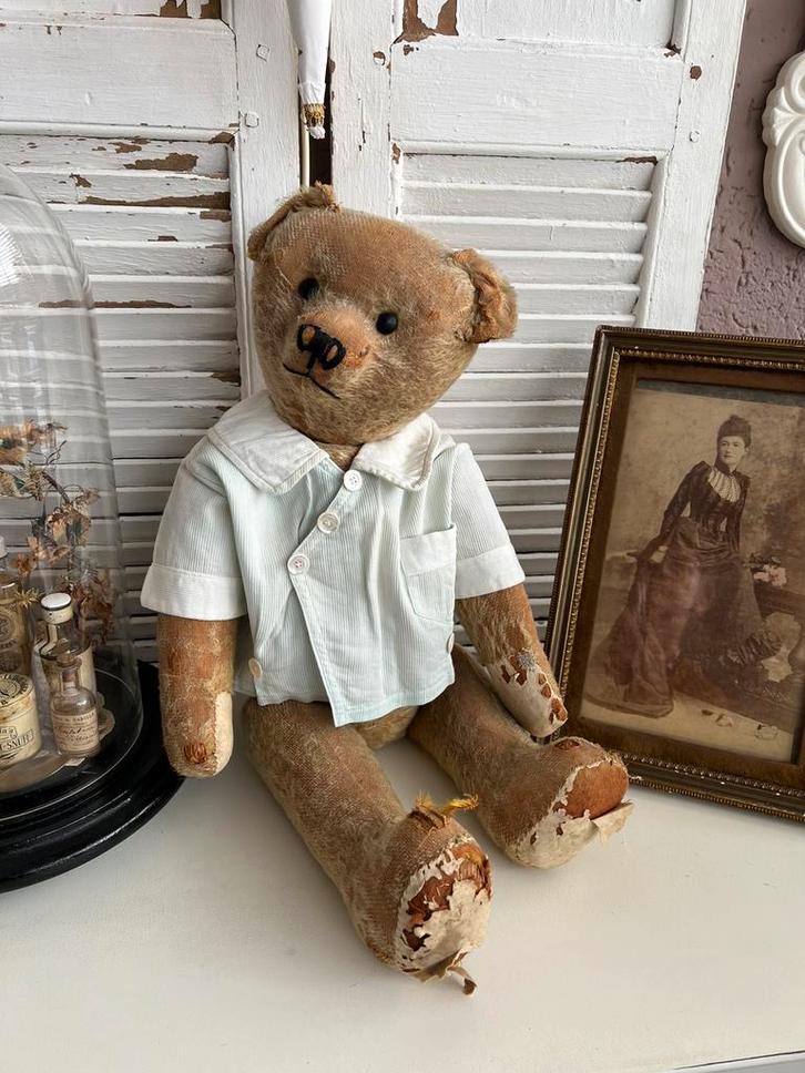 Een mooie oude sleetse beer, Antiek en Kunst, Curiosa en Brocante, Ophalen of Verzenden