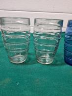 Drink glazen vintage dik glas vier stuks, Verzamelen, Glas en Borrelglaasjes, Ophalen of Verzenden