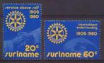 Suriname 198/9 postfris Rotary International 1980, Postzegels en Munten, Postzegels | Suriname, Ophalen of Verzenden, Postfris