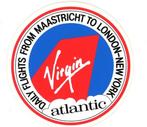 sticker Virgin Atlantic Maastricht Londen New York, Overige typen, Ophalen of Verzenden, Zo goed als nieuw