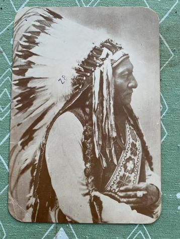 Vintage Foto Native American Chief Old West Series El Paso beschikbaar voor biedingen