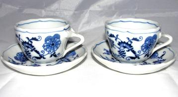 Blue Danube Zwiebelmuster espresso kop en schotels beschikbaar voor biedingen
