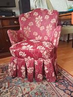 Charmante fauteuil met bloemenmotief, Huis en Inrichting, Fauteuils, Ophalen, Zo goed als nieuw, Stof, 50 tot 75 cm