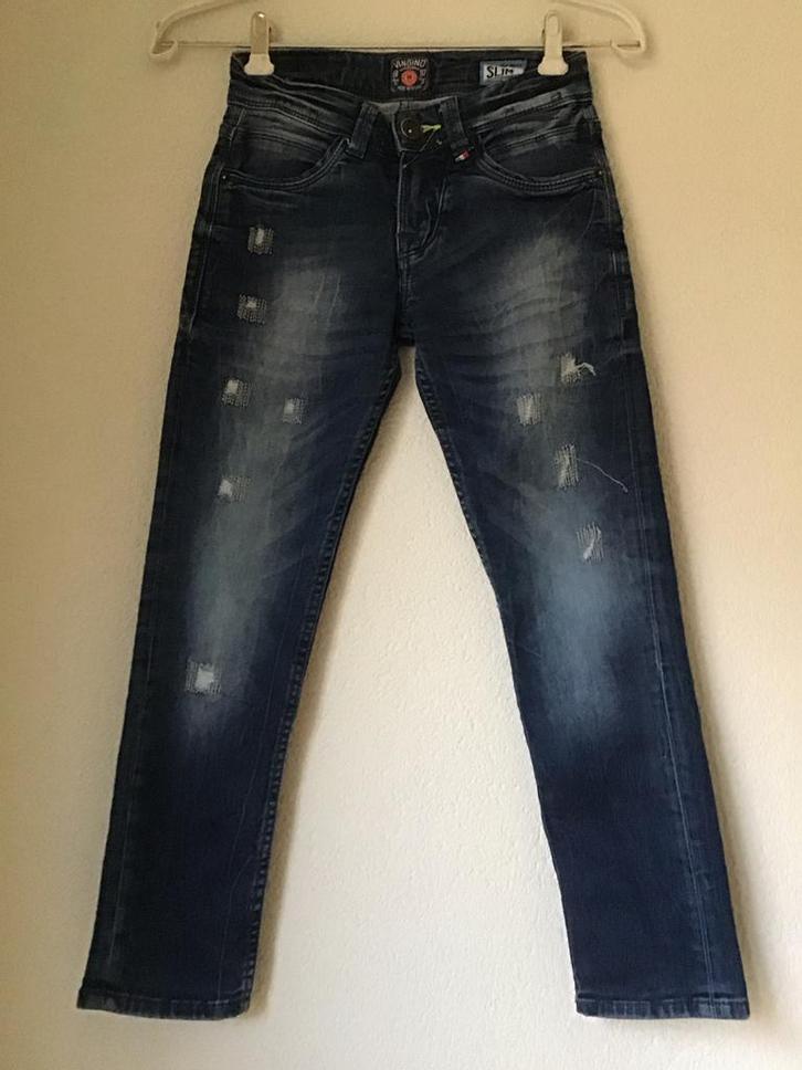 Vingino Jeans blauw maat 128, Kinderen en Baby's, Kinderkleding | Maat 128, Zo goed als nieuw, Jongen, Broek, Ophalen of Verzenden