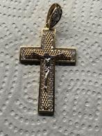 Gouden jesus kruis hanger 14 karaat, Sieraden, Tassen en Uiterlijk, Ophalen, Zo goed als nieuw, Kruis of Symbool, Goud