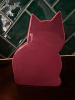 Spaarpot piggy bank kat poes roze rood, Ophalen of Verzenden, Gebruikt, Dier