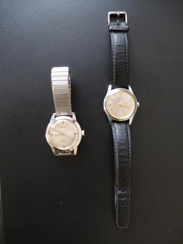 Twee Vintage heren horloge "Tim Watch Rigi" en "Heno" - 1950 beschikbaar voor biedingen