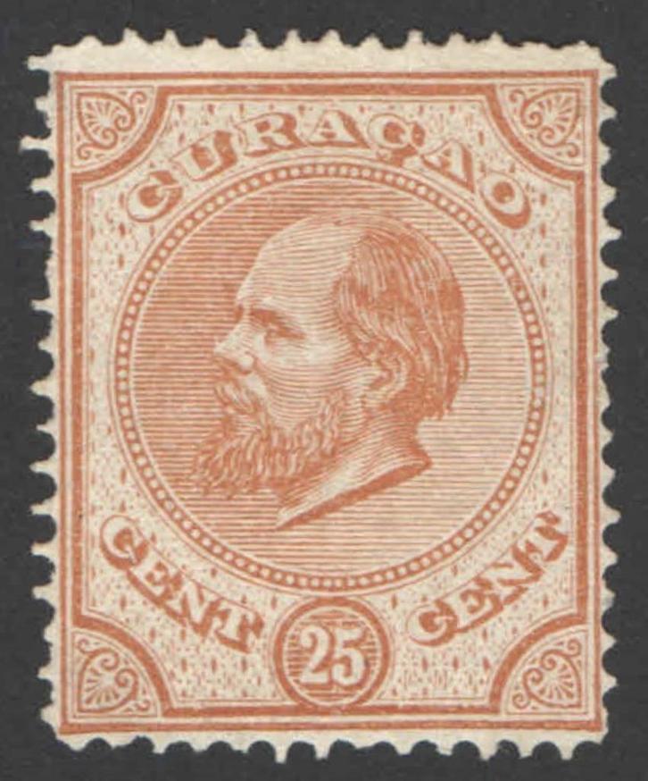 Curacao NVPH nr 7 ongebruikt Koning Willem III 1873, Postzegels en Munten, Postzegels | Nederlandse Antillen en Aruba, Postfris