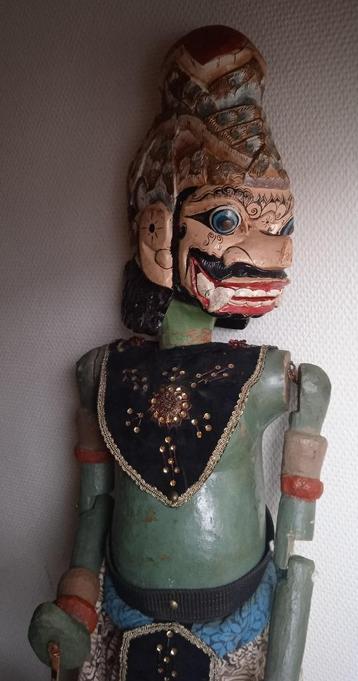 Wayang Golek XL Topeng Bali Java beeld Ned-Indië kris masker beschikbaar voor biedingen