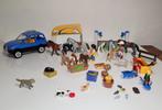 Playmobil manege en paardentrailer (4159 en 5223), Ophalen of Verzenden, Gebruikt, Complete set