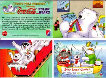 Complete set coca cola polar Bears South pole vacation cards