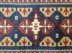 Handmade oriental wol Kazak tapijt loper Anatolia 111x212cm, 100 tot 150 cm, ., Ophalen of Verzenden, .