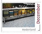 DEcemberzegel Imkerij Bijenkasten in de sneeuw, Ophalen of Verzenden
