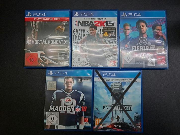 5 ps4 games (los of samen tekoop), Spelcomputers en Games, Games | Sony PlayStation 4, Zo goed als nieuw, Sport, 3 spelers of meer