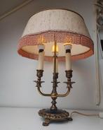 Franse bouillotte tafellamp op leeuwenpootjes,, Huis en Inrichting, Lampen | Hanglampen, Gebruikt, Metaal, Vintage, Ophalen of Verzenden