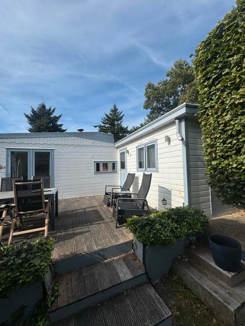 L CHALET INCL TRANSPORT CV AIRCO 2SLK, Caravans en Kamperen, Stacaravans, tot en met 4, Ophalen