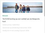 Tot 150 euro korting voor overnachting aan de belgische kust, Eén persoon, Kortingsbon